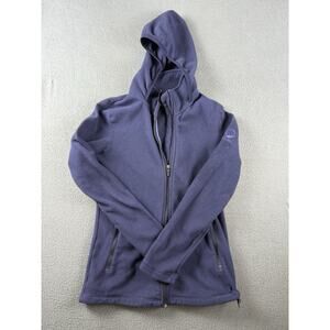 Merrell Jacket XS SelectRegulate Softshell Fleece Lined Hooded Navy Blue